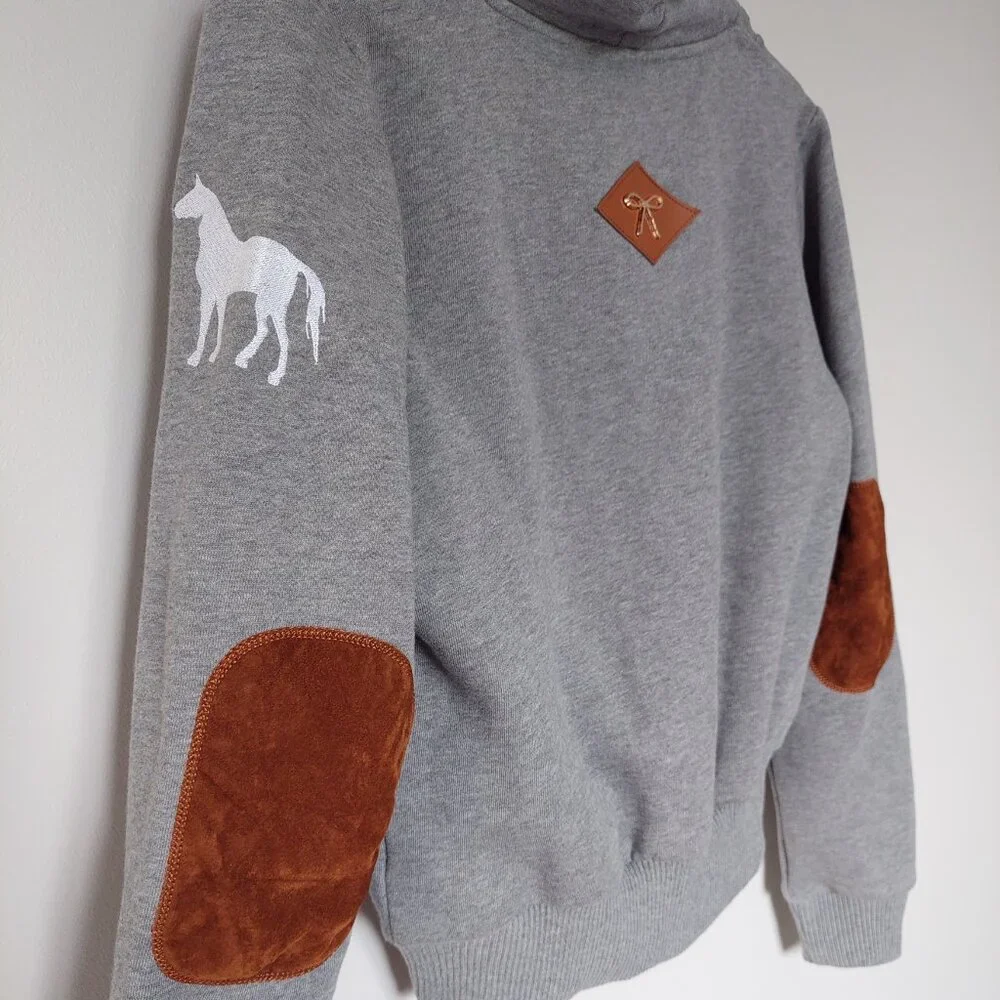 Spiced Equestrian Cuddle Hoodie in Pepper, Size Small - Picture 6 of 11